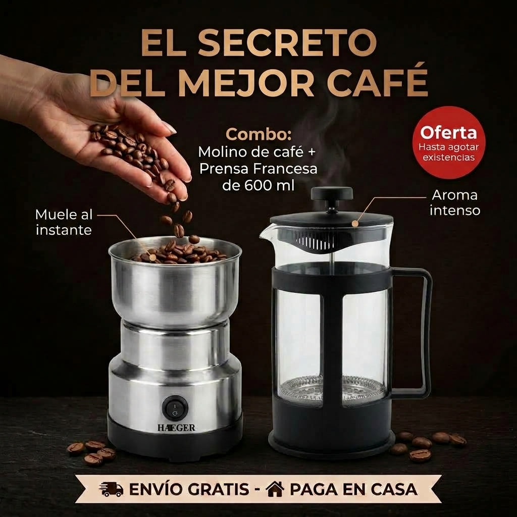 Combo Molino de café + Presa Francesa