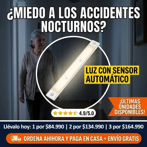 Lampara Led 40 Cm con sensor de movimiento: Evita Tropezones y accidentes nocturnos😴❌