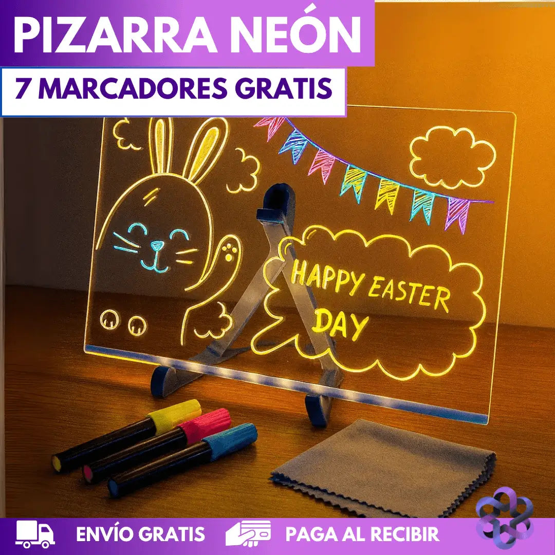 Tablero Neón Mágico: Pon a brillar tu imaginación