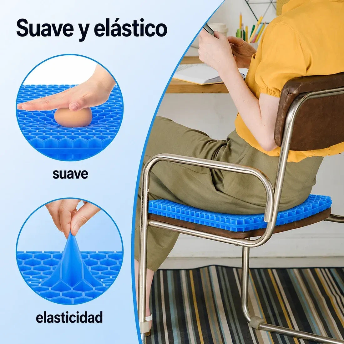 2x1 Cojin de silicona - ¡Sientate sin molestias durante más tiempo!