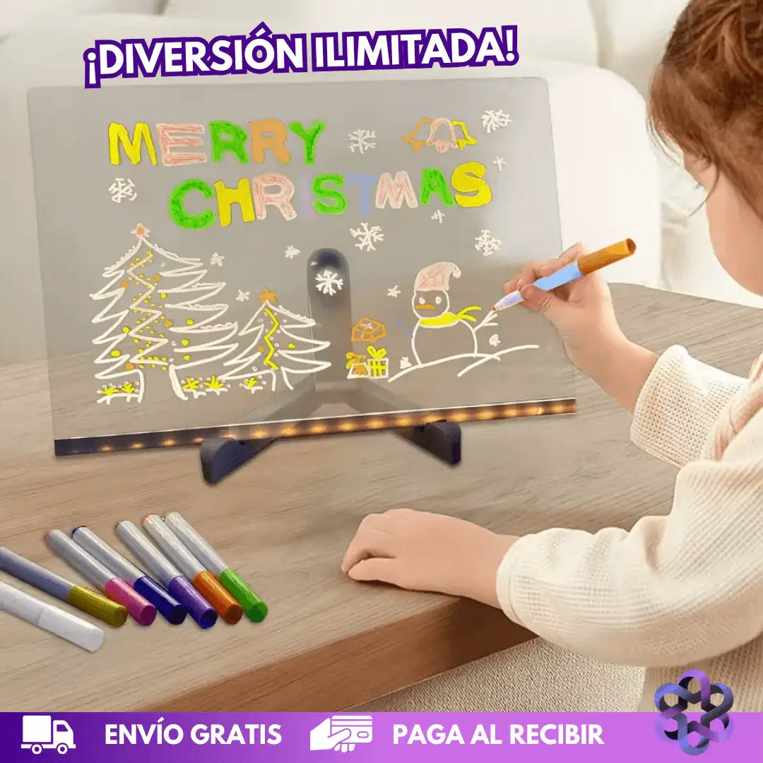 Tablero Neón Mágico: Pon a brillar tu imaginación