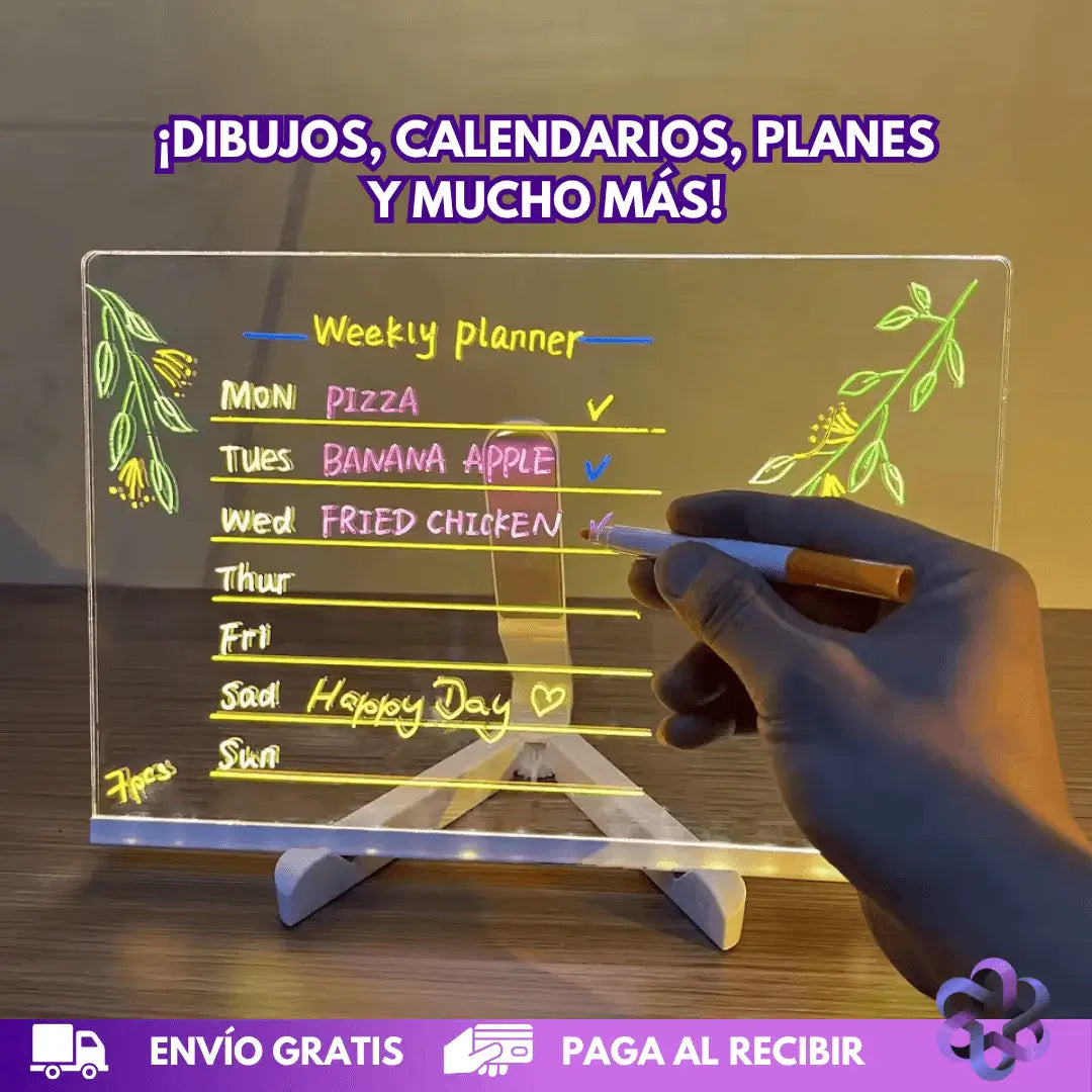 Tablero Neón Mágico: Pon a brillar tu imaginación