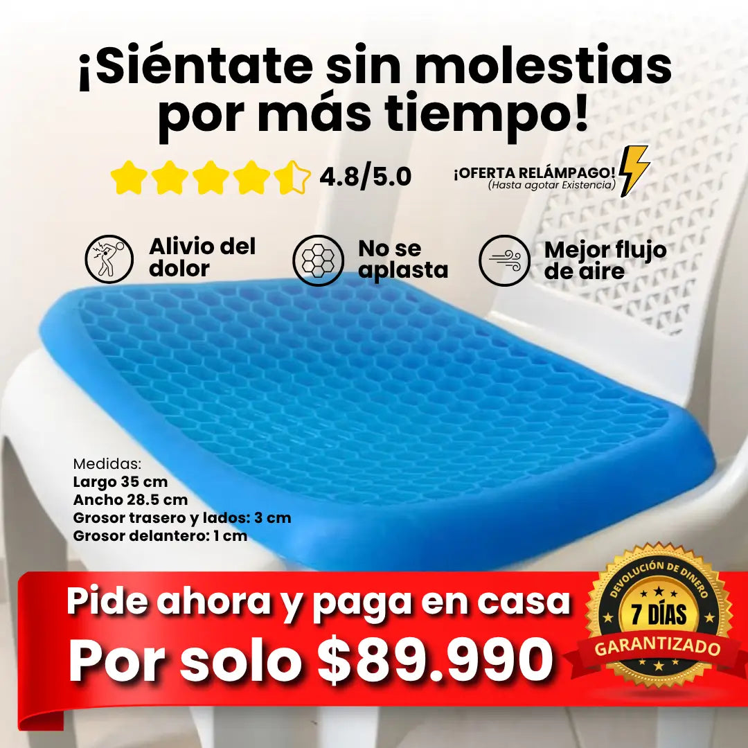Cojin de silicona - ¡Sientate sin molestias durante más tiempo!⚡